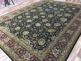Indian Rug Hand Knotted Oriental Rug Very Fine Mahal Oriental Area Rug 9' x 12'