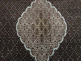 Indian Rug Hand Knotted Oriental Rug Very Fine Mahi Tabriz Oriental Rug With Silk 8'X10'