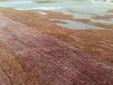 Indian Rug Hand Knotted Oriental Rug Very Fine Modern with Silk Oriental Area Rug 8'2X9'4