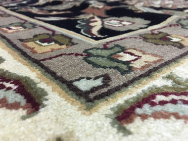 Indian Rug Hand Knotted Oriental Rug Very Fine Oriental Tabriz Rug 8'x10'