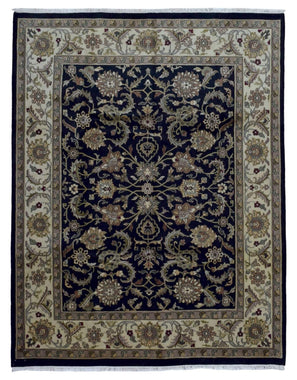 Indian Rug Hand Knotted Oriental Rug Very Fine Oriental Tabriz Rug 8'x10'