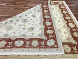 Indian Rug Hand Knotted Oriental Rug Very Fine Peshawar Area Rug 8'1X10'