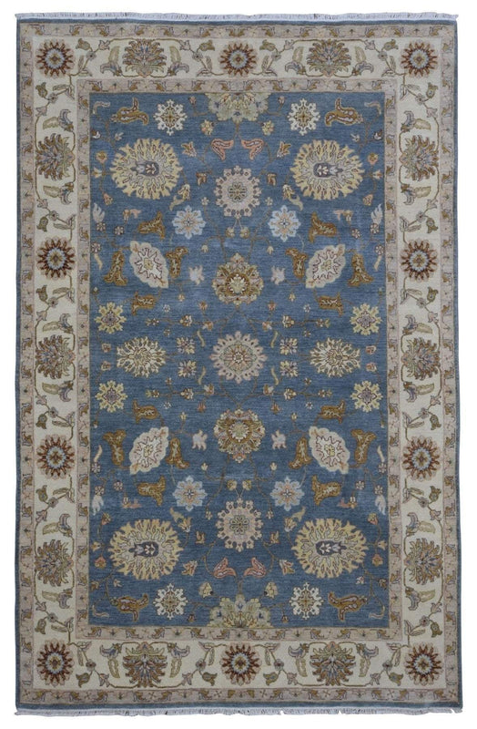 Indian Rug Hand Knotted Oriental Rug Very Fine Peshawar Oriental Area Rug 6'X9'3