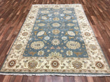 Indian Rug Hand Knotted Oriental Rug Very Fine Peshawar Oriental Area Rug 6'X9'3