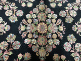 Indian Rug Hand Knotted Oriental Rug Very Fine Sarouk with Silk Oriental Rug 8'9 x 11'10