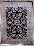 Indian Rug Hand Knotted Oriental Rug Very Fine Sarouk with Silk Oriental Rug 8'9 x 11'10