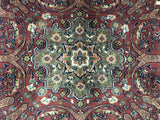 Indian Rug Hand Knotted Oriental Rug Very Fine Semi-Antique Tabriz Area Rug 6'x8'6