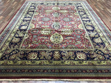 Indian Rug Hand Knotted Oriental Rug Very Fine Tabriz Area Rug 8'9X12'