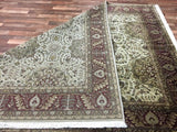 Indian Rug Hand Knotted Oriental Rug Very Fine Tabriz Oriental Large Area Rug 7'6X10'
