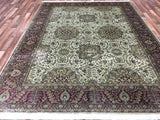 Indian Rug Hand Knotted Oriental Rug Very Fine Tabriz Oriental Large Area Rug 7'6X10'