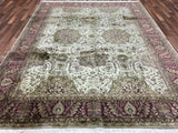 Indian Rug Hand Knotted Oriental Rug Very Fine Tabriz Oriental Large Area Rug 7'6X10'