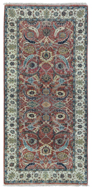 Indian Rug Hand Knotted Oriental Rug Very Fine Tabriz Oriental Rug 2'9X5'10