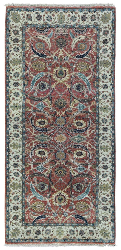 Indian Rug Hand Knotted Oriental Rug Very Fine Tabriz Oriental Rug 2'9X5'10