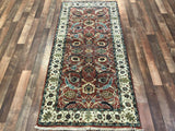 Indian Rug Hand Knotted Oriental Rug Very Fine Tabriz Oriental Rug 2'9X5'10