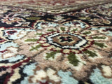 Indian Rug Hand Knotted Oriental Rug Very Fine Tabriz Oriental Rug 9'X12'