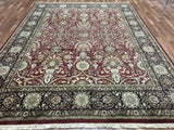 Indian Rug Hand Knotted Oriental Rug Very Fine Tabriz Oriental Rug 9'X12'