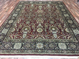 Indian Rug Hand Knotted Oriental Rug Very Fine Tabriz Oriental Rug 9'X12'