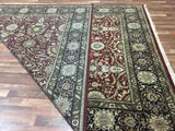 Indian Rug Hand Knotted Oriental Rug Very Fine Tabriz Oriental Rug 9'X12'