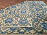 Indian Rug Hand Knotted Oriental Rug Very Fine Turkish Knot Oushak Oriental Area Rug 10'2X13'8