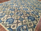 Indian Rug Hand Knotted Oriental Rug Very Fine Turkish Knot Oushak Oriental Area Rug 10'2X13'8