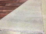 Nepal Rug Hand Knotted Oriental Rug Fine Modern Nepali Sari Silver Silk Area Rug 4'x6'1