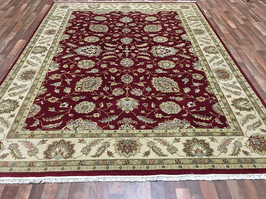 Red and Beige Chobi Peshawar Large Rug 9X12