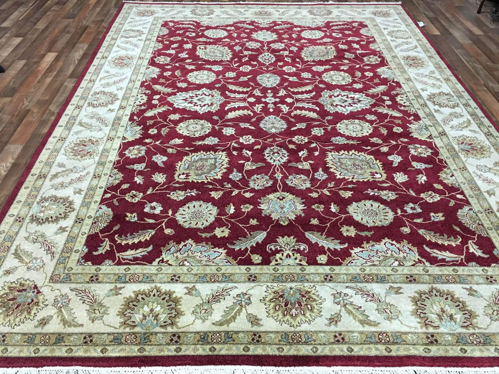 Red and Beige Chobi Peshawar Large Rug 9X12