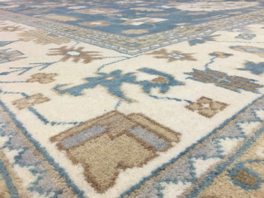 Pakistan Hand Knotted Oriental Rug Large Oushak Oriental Rug 9'9x13'9