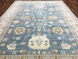 Pakistan Hand Knotted Oriental Rug Large Oushak Oriental Rug 9'9x13'9
