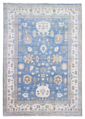 Pakistan Hand Knotted Oriental Rug Large Oushak Oriental Rug 9'9x13'9