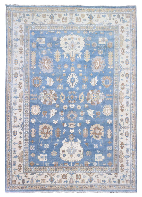 Pakistan Hand Knotted Oriental Rug Large Oushak Oriental Rug 9'9x13'9