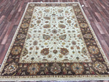 Pakistan Rug Hand Knotted Oriental Rug Fine Chobi Peshawar Area Rug 6'x9'