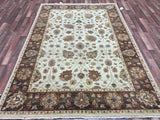 Pakistan Rug Hand Knotted Oriental Rug Fine Chobi Peshawar Area Rug 6'x9'