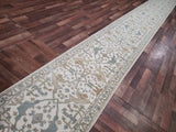 Pakistan Rug Hand Knotted Oriental Rug Fine Oriental Oushak Runner 2'4x24'