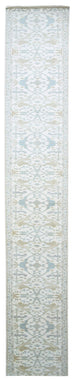 Pakistan Rug Hand Knotted Oriental Rug Fine Oriental Oushak Runner 2'4x24'