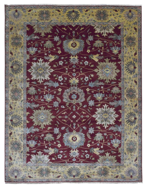 Pakistan Rug Hand Knotted Oriental Rug Fine Oriental Silk Mahal Large Area Rug 9'1x12'1