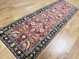 Pakistan Rug Hand Knotted Oriental Rug Fine Tabriz Runner Rug with Silk 3'2x10'