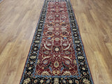 Pakistan Rug Hand Knotted Oriental Rug Fine Tabriz Runner Rug with Silk 3'2x10'