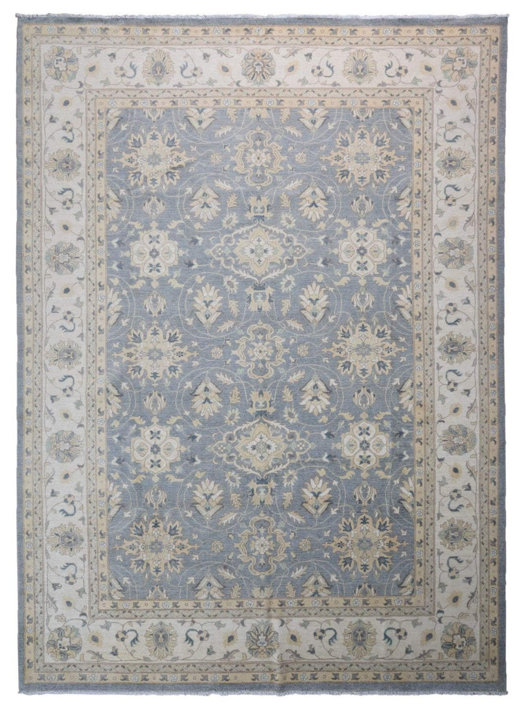 Blue and Beige Fine Pakistan Peshawar Area Rug 10'1X13'10