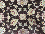 Pakistan Rug Hand Knotted Oriental Rug Large Brown Chobi Peshawar Area Rug 9' x 11'9