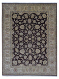 Pakistan Rug Hand Knotted Oriental Rug Large Brown Chobi Peshawar Area Rug 9' x 11'9