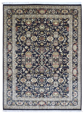 Pakistan Rug Hand Knotted Oriental Rug Very Fine Oriental Silk Tabriz Rug 9'1x12'