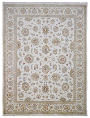 Pakistan Rug Hand Knotted Oriental Rug Very Fine Silver and Gold Venetian Peshawar 8'x10'3
