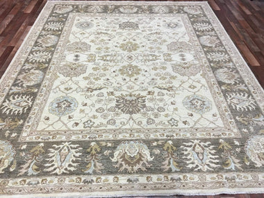 Pakistani Rug Hand Knotted Oriental Rug 8'1x9'9 Fine Venetian Peshawar Oriental Rug