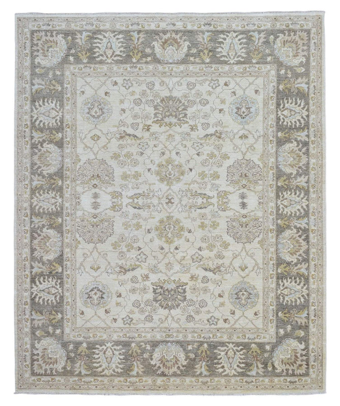 Pakistani Rug Hand Knotted Oriental Rug 8'1x9'9 Fine Venetian Peshawar Oriental Rug
