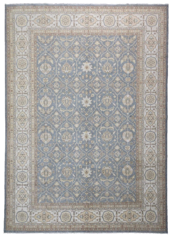 Pakistani Rug Hand Knotted Oriental Rug Fine Golden Peshawar Area Rug 9'4x14'