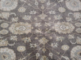Pakistani Rug Hand Knotted Oriental Rug Fine Golden Peshawar Area Rug 9'4x14'