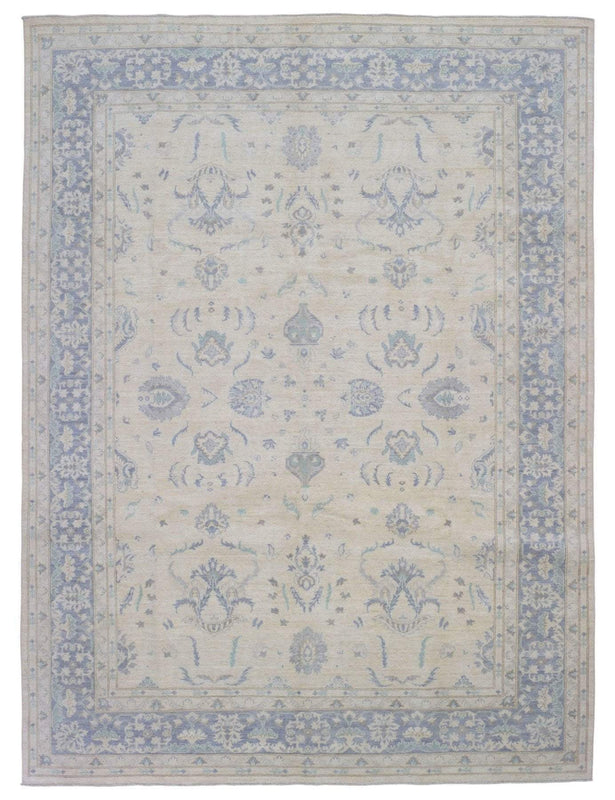 Pakistani Rug Hand Knotted Oriental Rug Fine Large Peshawar Area Rug 9'x11'9
