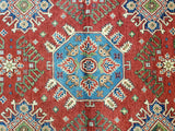 Pakistani Rug Hand Knotted Oriental Rug Fine Octagonal Kazak Oriental Area Rug 6'x 6'