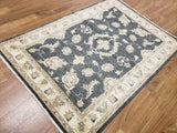 Pakistani Rug Hand Knotted Oriental Rug Fine Oriental Peshawar Rug 4'1X6'